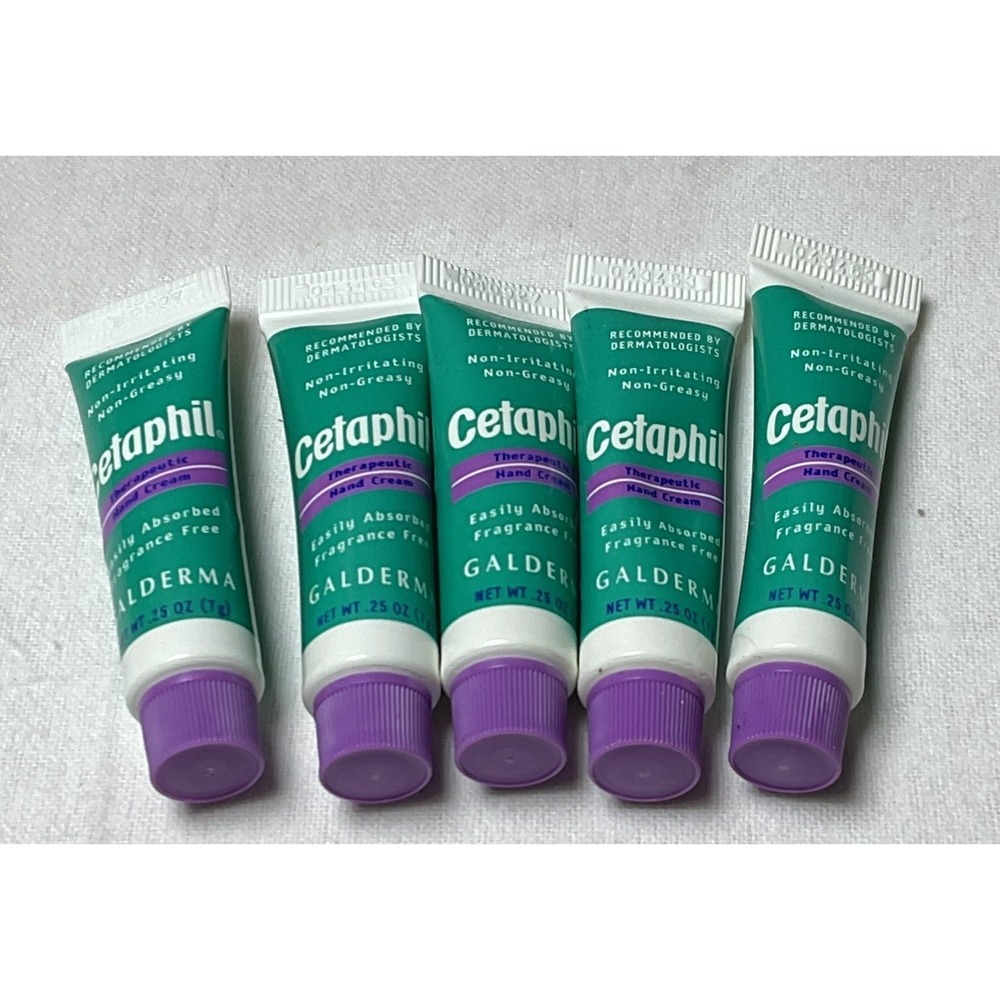 Cetaphil Set 5 Therapeutic Hand Cream Shea Butter Dry Skin .25 oz Tube Original